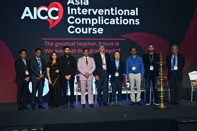 Faculty and course directors on stage at the close of AICC 2024