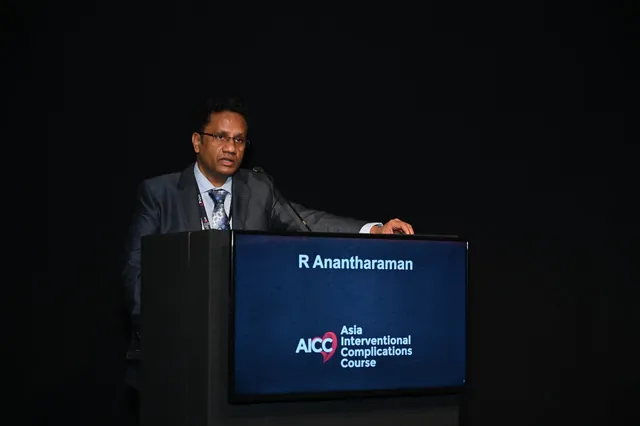 Dr. R. Anantharaman presenting from the podium